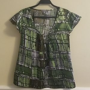 🌿Sleek Emerald Apt 9 Blouse Sz L
